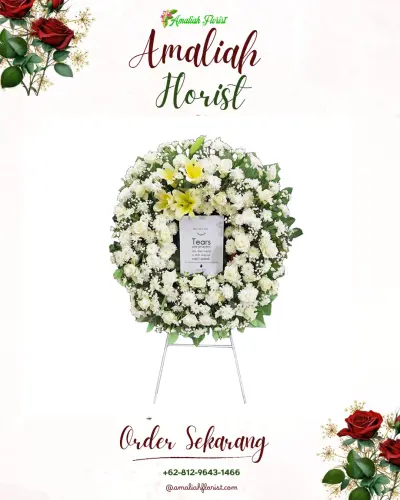 Krans Bunga Duka Cita di Air Kepala Tujuh